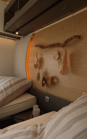 Wohnwagen LMC Tandero im Boho Stil Wanddeko