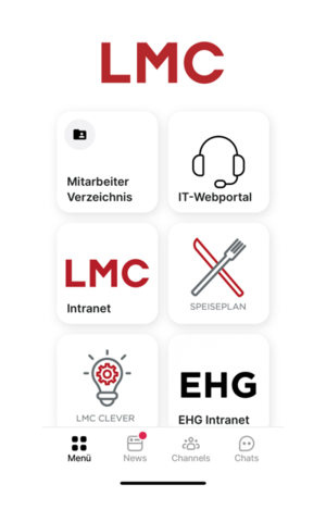 Mitarbeiter App bei LMC 